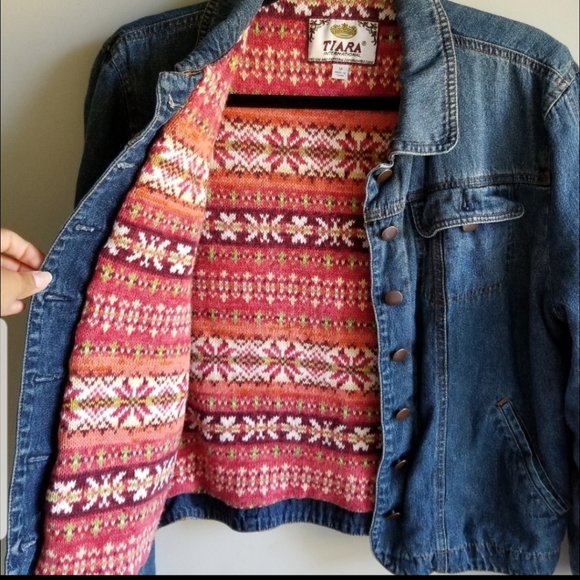 🧥DENIN JACKET WITH SWEATER LINING - Picture 2 of 7